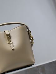 YSL Le 37 Mini In Shiny Leather Dark Beige - 15x13x6cm - 5