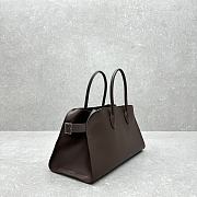 The Row EW Margaux Bag in Calfskin Leather Chocolate - 44x20x19cm - 5