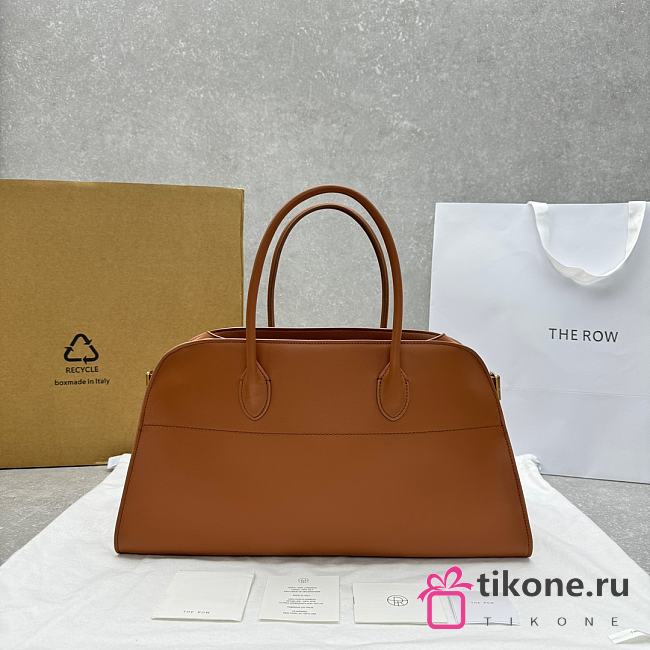 The Row EW Margaux Bag in Calfskin Leather Brown - 44x20x19cm - 1