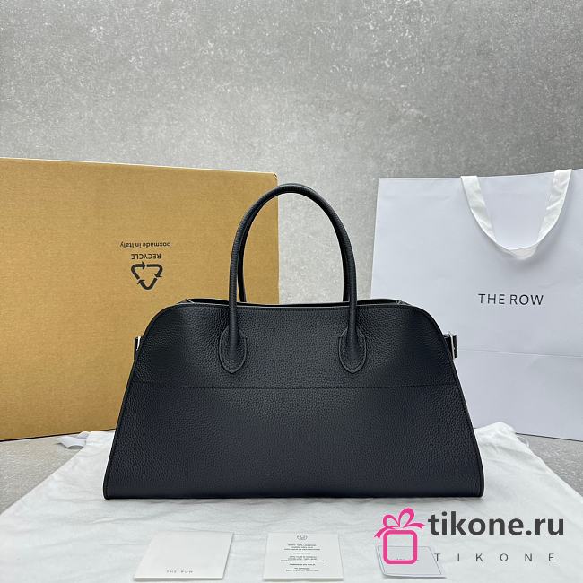 The Row EW Margaux Bag in Grained Leather Black - 44x20x19cm - 1