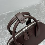 The Row Mini Devon Bag in Leather Dark Brown - 24x13x20 - 4