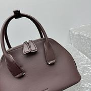 The Row Mini Devon Bag in Leather Dark Brown - 24x13x20 - 2