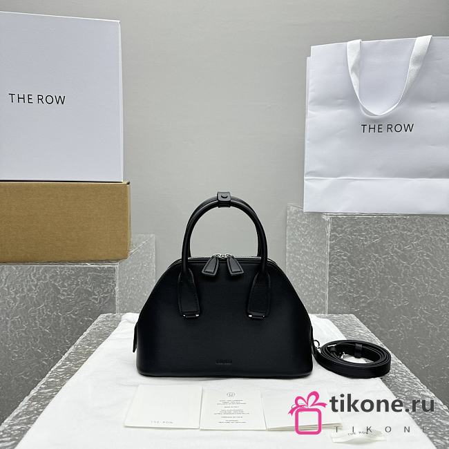 The Row Mini Devon Bag in Leather Black - 24x13x20 - 1