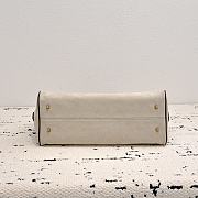 The Row George XL Leather Trimmed Denim Duffel Bag In Neutrals - 44x30x18.5cm - 4