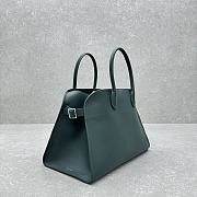 The Row Soft Margaux 12 Bag in Calfskin Leather Green - 30.5x23x19cm - 5