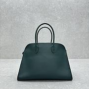 The Row Soft Margaux 12 Bag in Calfskin Leather Green - 30.5x23x19cm - 3