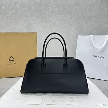 The Row EW Margaux Bag in Calfskin Leather Black - 44x20x19cm