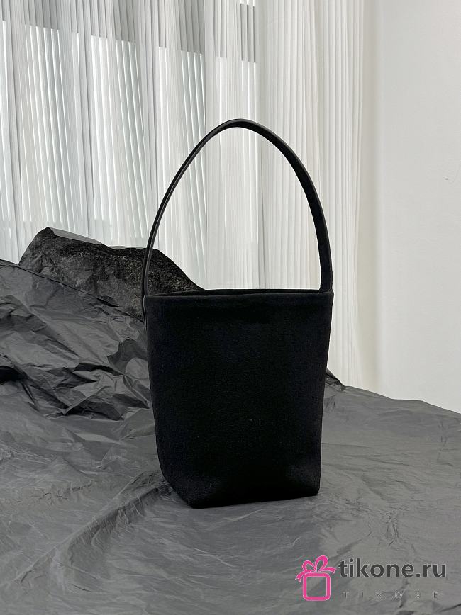 The Row Small N/S Park Tote Bag in Suede Black - 25x22x12cm - 1