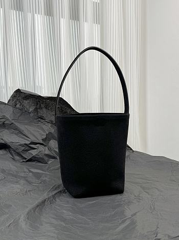 The Row Small N/S Park Tote Bag in Suede Black - 25x22x12cm