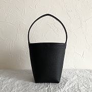 The Row Small N/S Park Tote Bag in Grained Black - 25x22x12cm - 3