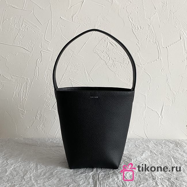 The Row Small N/S Park Tote Bag in Grained Black - 25x22x12cm - 1