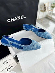 Chanel Slingbacks Denim Blue - 1