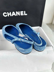 Chanel Slingbacks Denim Blue - 5