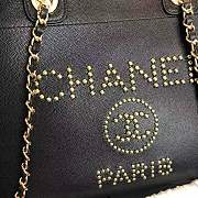 Chanel Chain Tote Size Large Caviar Leather Black - 4