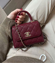 Chanel Coco Caviar Burgundy 19cm - 1