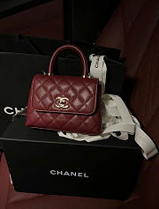 Chanel Coco Caviar Burgundy 19cm - 6