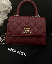 Chanel Coco Caviar Burgundy 19cm - 2