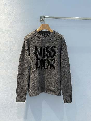 Dior Long Sweater Cashmere and Silk Gray