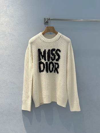 Dior Long Sweater Cashmere and Silk Beige