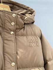 Miumiu Padded jacket With Logo Beige - 6