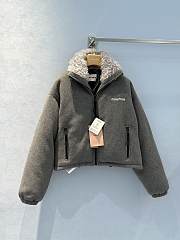 Miumiu Fleece Down Jacket Gray  - 1