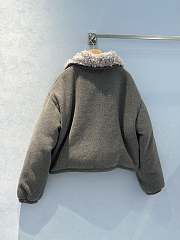 Miumiu Fleece Down Jacket Gray  - 5