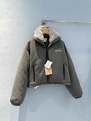 Miumiu Fleece Down Jacket Gray  - 3