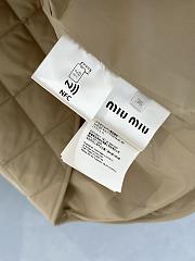 Miumiu Logo Quilted Vest In Cream - 2