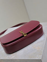 YSL Mini Voltaire In Box Saint Laurent Burgundy - 21x11x4.5cm - 6