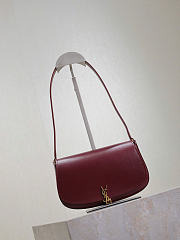 YSL Mini Voltaire In Box Saint Laurent Burgundy - 21x11x4.5cm - 5