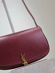 YSL Mini Voltaire In Box Saint Laurent Burgundy - 21x11x4.5cm - 2