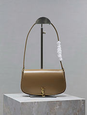 YSL Mini Voltaire In Box Saint Laurent Dark Beige - 21x11x4.5cm - 1