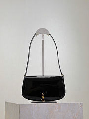 YSL Mini Voltaire In Patent Leather Black - 21x11x4.5cm - 1