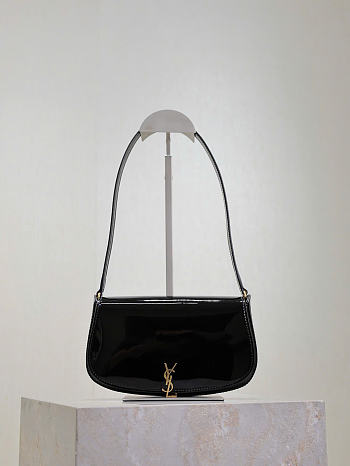 YSL Mini Voltaire In Patent Leather Black - 21x11x4.5cm