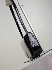 YSL Mini Voltaire In Patent Leather Black - 21x11x4.5cm - 6