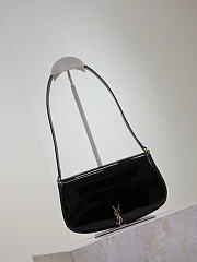 YSL Mini Voltaire In Patent Leather Black - 21x11x4.5cm - 3