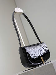 YSL Mini Voltaire In Patent Leather Black - 21x11x4.5cm - 2