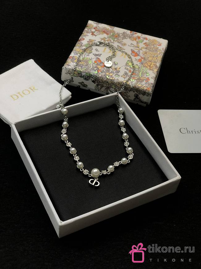 Dior Petit CD Treasure Necklace Silver - 1