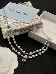 Dior Petit CD Treasure Necklace Silver D03S - 4