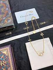 Dior Evolution Necklace Gold Finish Metal and White Crystals - 5