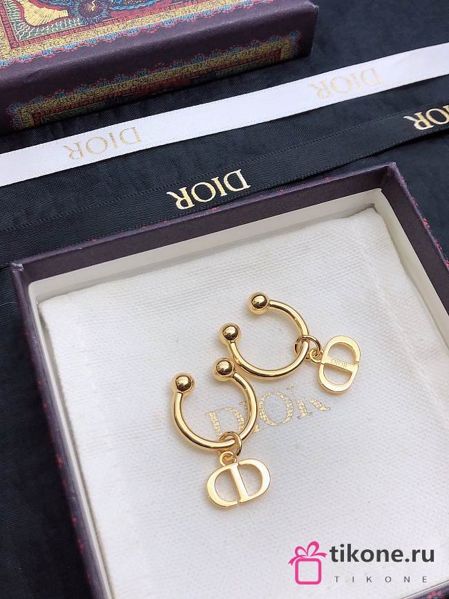 Dior Petit CD Cuff Earrings Gold  - 1