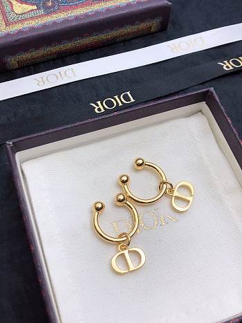 Dior Petit CD Cuff Earrings Gold 