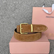 Miumiu Leather Belt Brown 3.5cm - 6