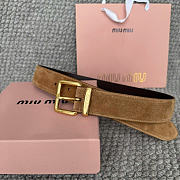 Miumiu Leather Belt Brown 3.5cm - 5