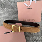 Miumiu Leather Belt Brown 3.5cm - 4