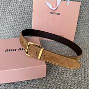 Miumiu Leather Belt Brown 3.5cm - 3