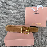 Miumiu Leather Belt Brown 3.5cm - 2