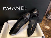 Chanel Ballet Flats Tweed Lamskin Black - 5