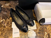 Chanel Ballet Flats Tweed Lamskin Black - 2