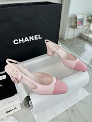 Chanel Slingbacks Lambskin Pink 6.5cm - 1